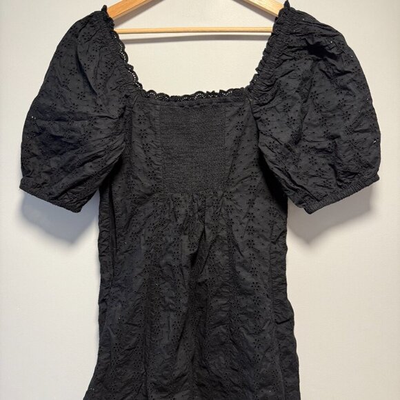 GAP Mini Black Dress Pointelle Medium - Picture 8 of 8